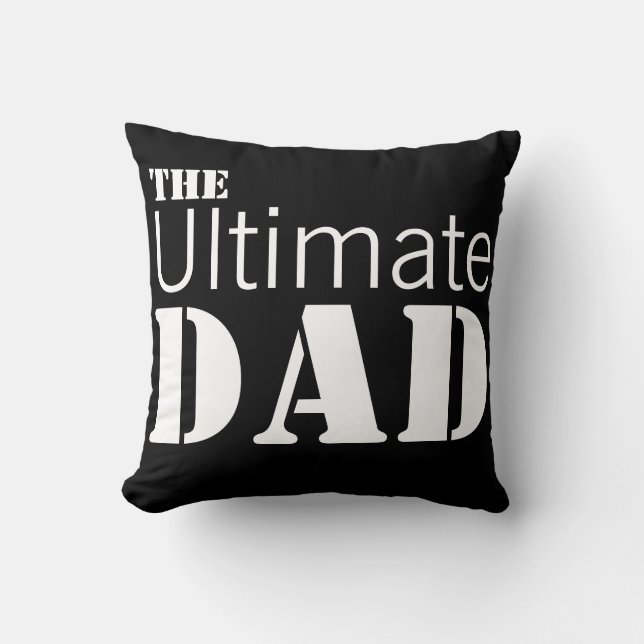 Ultimate Dad Reversible Throw Pillow (Front)