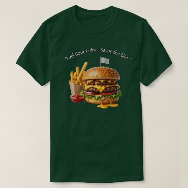 Ultimate Double Cheeseburger & Fries Graphic Tee (Design Front)