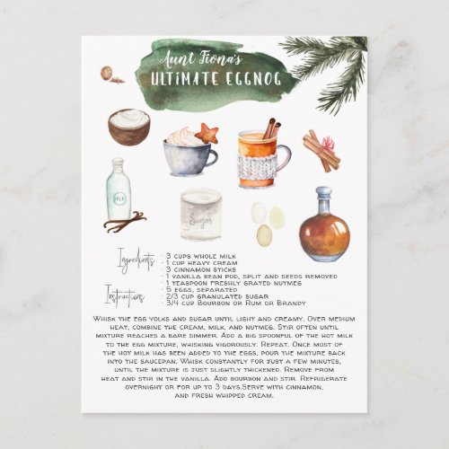 Ultimate Eggnog Recipe  Holiday Postcard