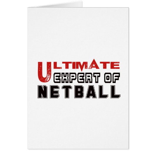 Ultimate Expert Of Netball. Cards (Front)