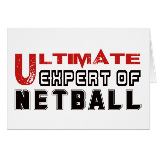 Ultimate Expert Of Netball. Cards (Front Horizontal)