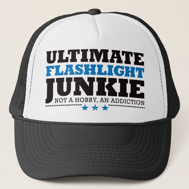 Ultimate Flashlight Junkie - Blue Trucker Hat (Front)