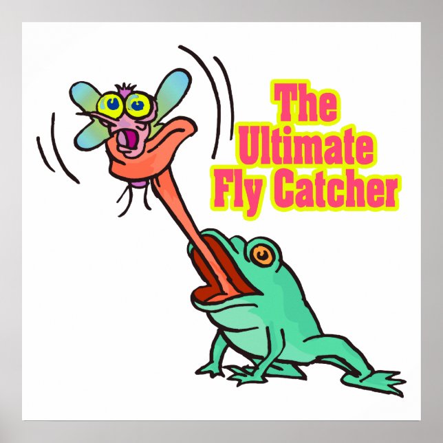 ultimate fly catcher funny frog poster (Front)