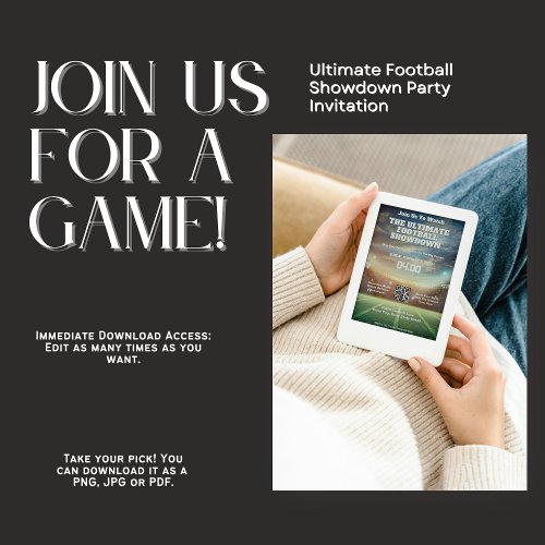 Ultimate Football Showdown Party Invitation