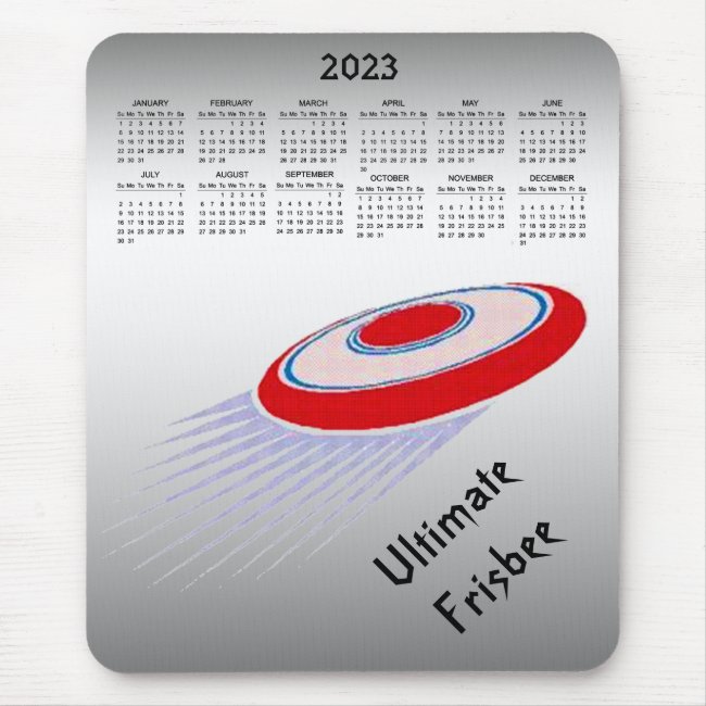 Ultimate Frisbee 2023 Calendar Mousepad