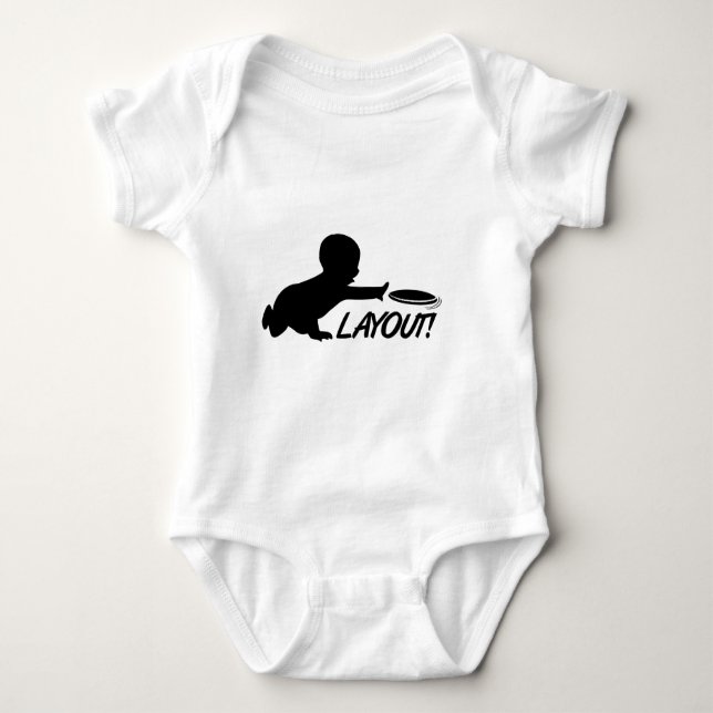 Ultimate Frisbee baby layout Baby Bodysuit (Front)