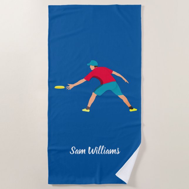 Ultimate Frisbee Beach Towel (Front)