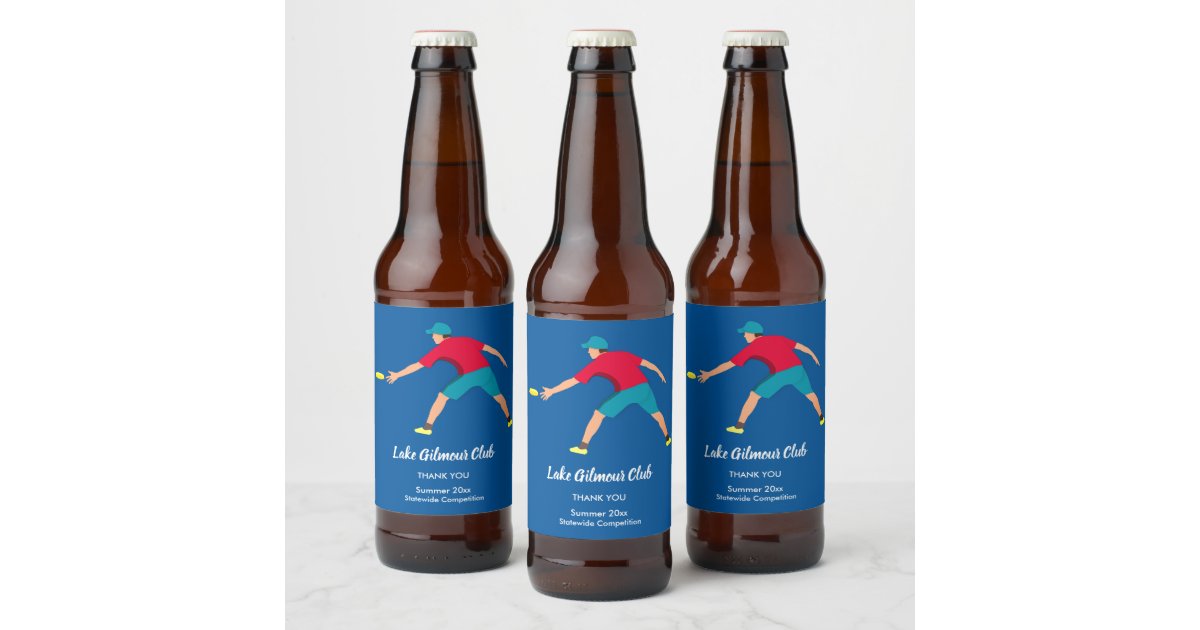 Ultimate Frisbee Beer Bottle Label