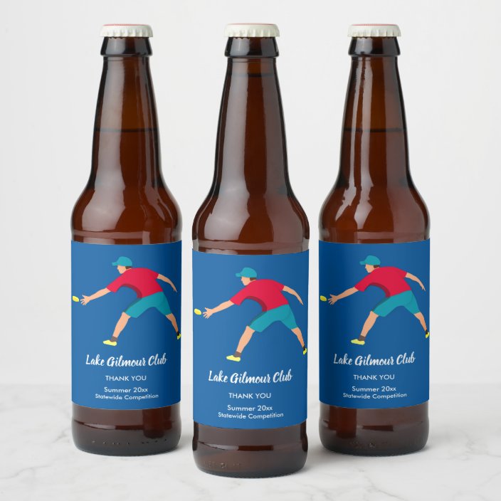 Ultimate Frisbee Beer Bottle Label