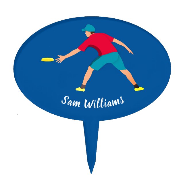 Ultimate Frisbee Cake Topper (Front)