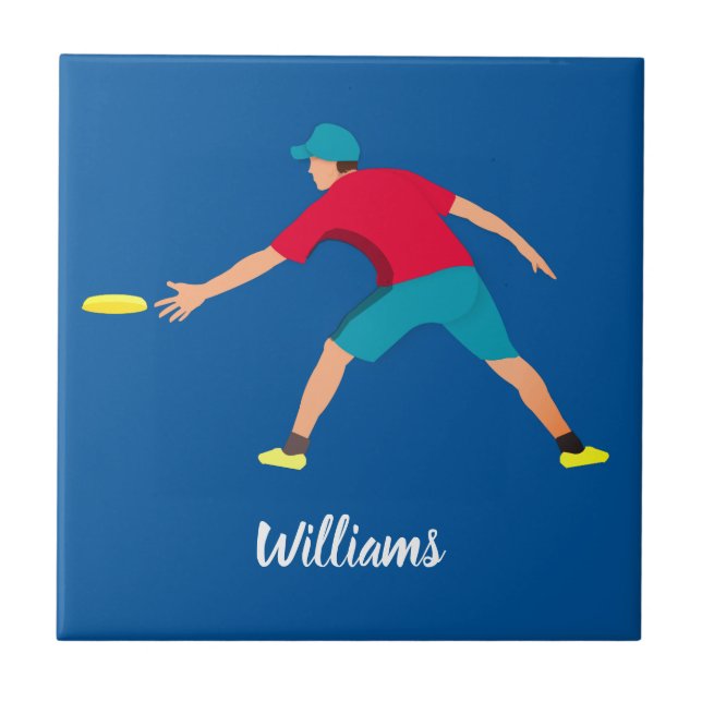 Ultimate Frisbee Ceramic Tile (Front)