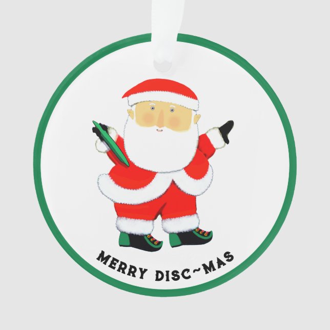 Ultimate Frisbee Christmas Collectible Ornament (Front)