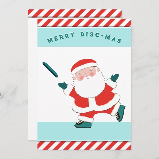 Ultimate Frisbee Christmas Holiday Cards (Front/Back)