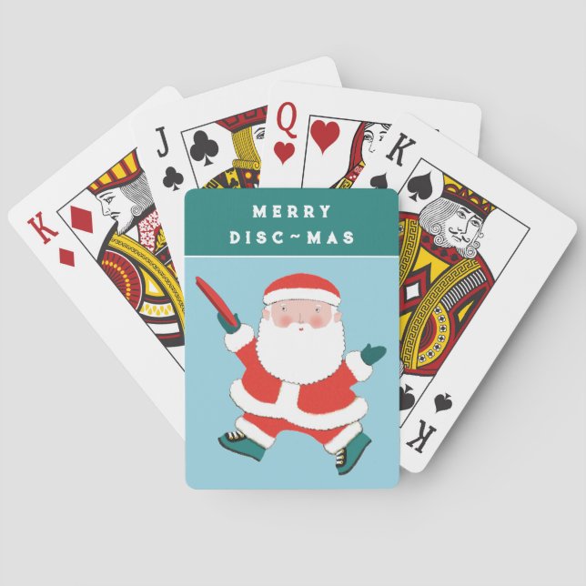 Ultimate Frisbee Christmas Holiday Poker Cards (Back)