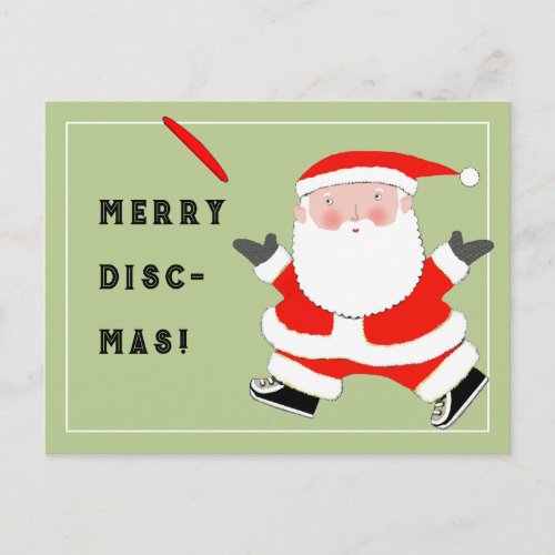 Ultimate Frisbee Christmas Postcard