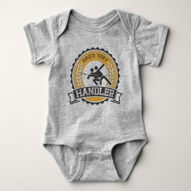 Ultimate Frisbee - Daddy's little Handler Baby Bodysuit (Front)