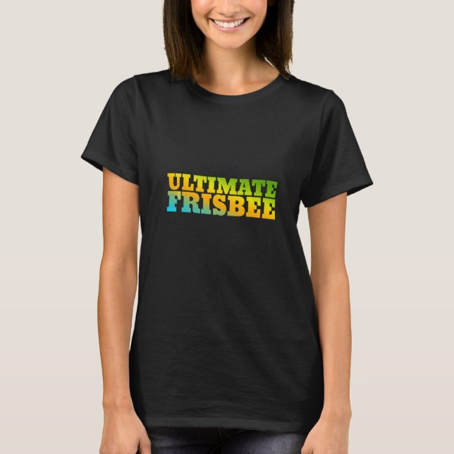 Ultimate Frisbee Designed With Nature Colors T-Shirt (Front)