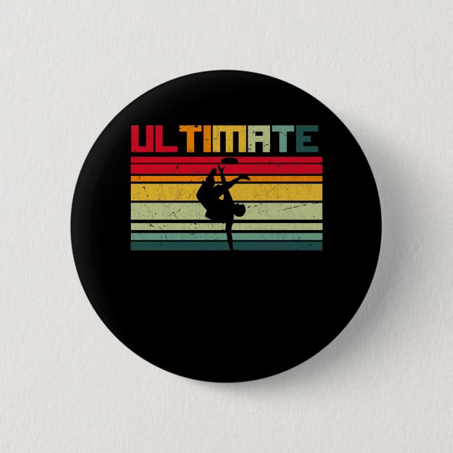 Ultimate Frisbee Disc Golf Freestyle Button (Front)