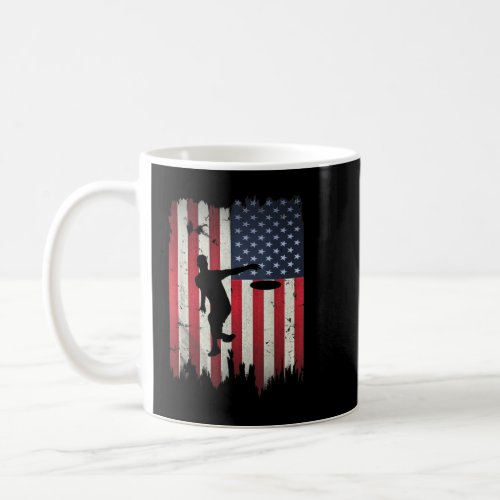 Ultimate Frisbee Disc Golf USA American Flag 4th o Coffee Mug