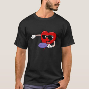 Ultimate Frisbee Golfer Heart Valentines Day Disc  T-Shirt