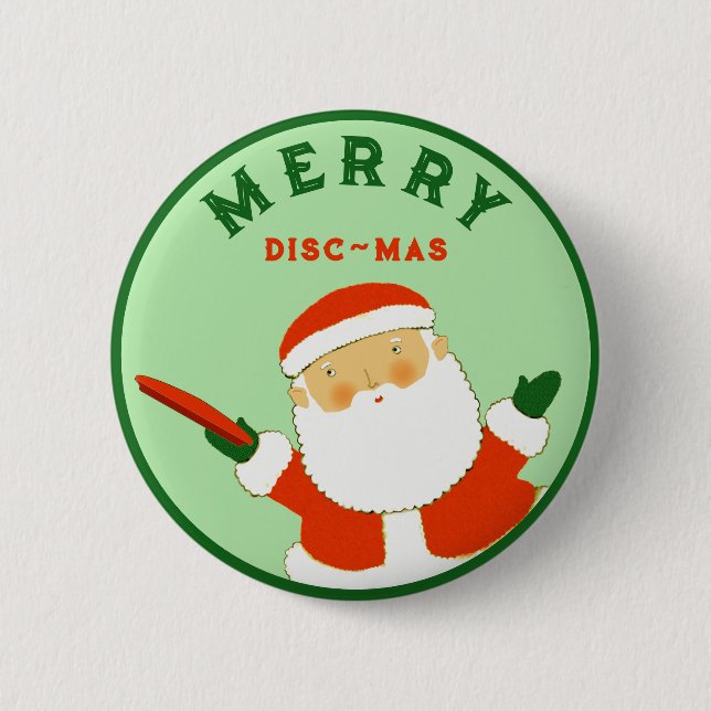 Ultimate Frisbee Holiday Gift Stocking Stuffers Button (Front)