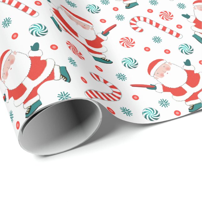 Ultimate Frisbee Holiday Gift Wrapping Paper (Roll Corner)