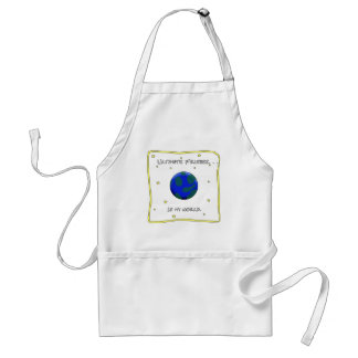 Ultimate Frisbee Is My World Adult Apron