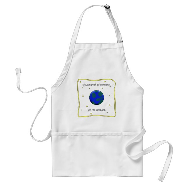 Ultimate Frisbee Is My World Adult Apron (Front)