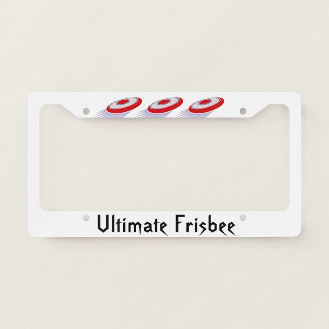 Ultimate Frisbee License Plate Frame