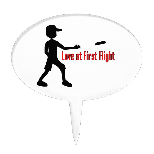 Ultimate Frisbee Love at First Flight Cake Topper (Front)