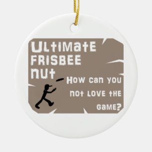 Ultimate Frisbee Nut Ceramic Ornament