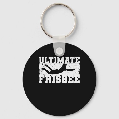 Ultimate Frisbee play sports on the beach Keychain