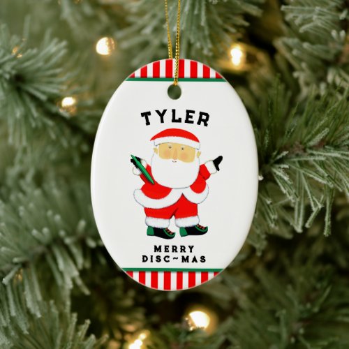 Ultimate Frisbee Player Ceramic Ornament