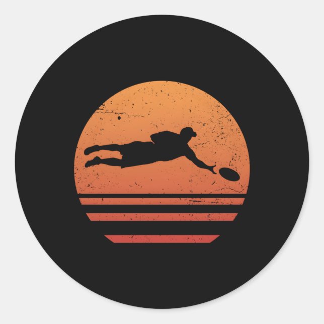 Ultimate Frisbee Player Classic Round Sticker (Front)