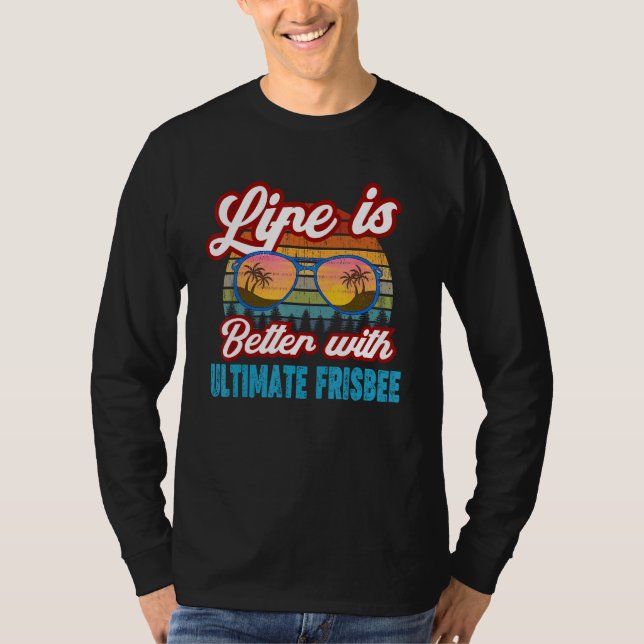 Ultimate Frisbee Player  With Ultimate Frisbee T-Shirt (Front)