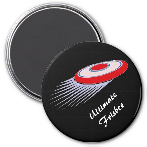 Ultimate Frisbee Red Black and White Magnet