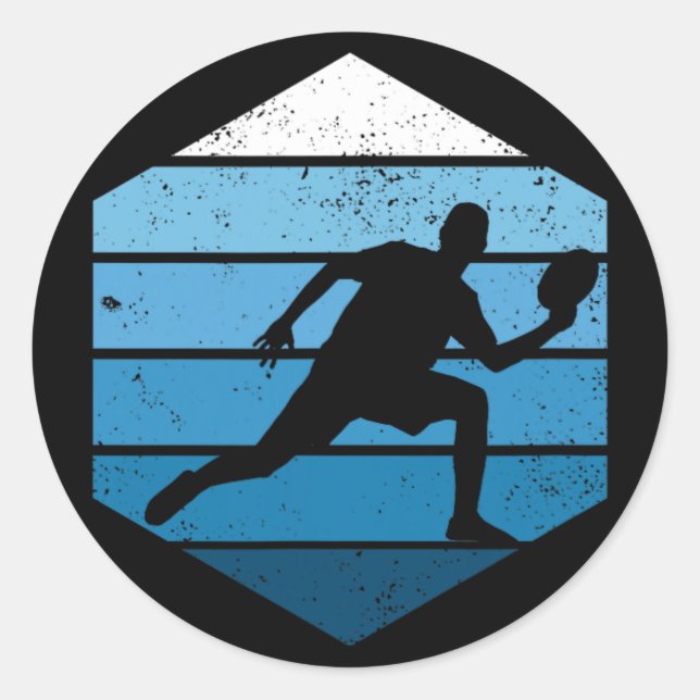 Ultimate Frisbee Retro Disc Golf  Classic Round Sticker (Front)