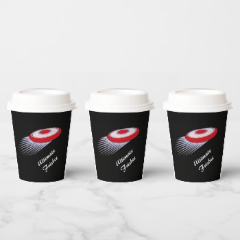Ultimate Frisbee Set Of Paper Cups by Bebops at Zazzle