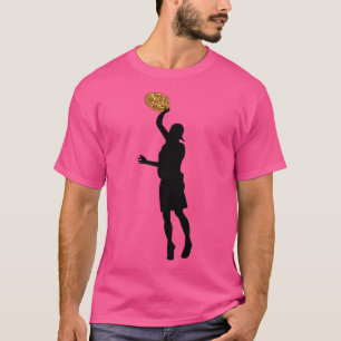 Ultimate Frisbee Silhouette Jumping Catch Pizza Te T-Shirt