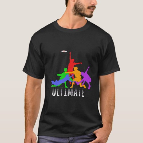 Ultimate Frisbee Silhouettes Distressed Shirt Hood