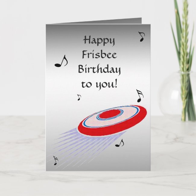 Ultimate Frisbee Silver Singing Birthday Card