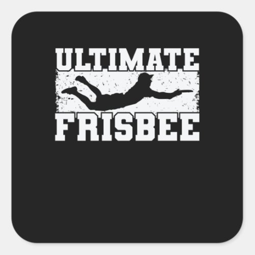 Ultimate Frisbee spielen Sport am Strand Square Sticker