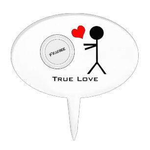 Ultimate Frisbee True Love Cake Topper