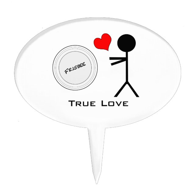 Ultimate Frisbee True Love Cake Topper (Front)