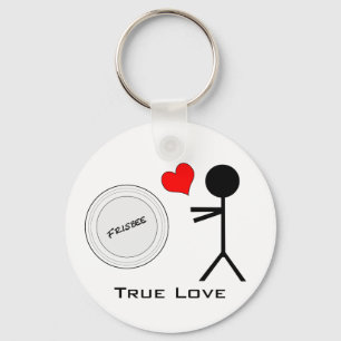Ultimate Frisbee True Love Keychain