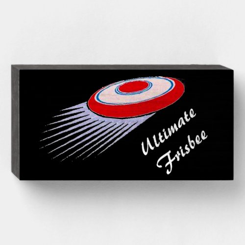 Ultimate Frisbee Wood Box Sign