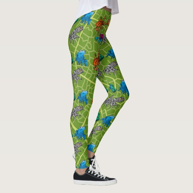 Ultimate Frog Guide - Six Raibow Frogs Leggings (Right)