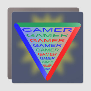 Ultimate Gamer 3 Gaming System Colors RGB Car Magnet