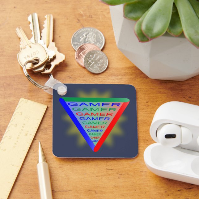 Ultimate Gamer 3 Gaming System Colors RGB Keychain (Desk)