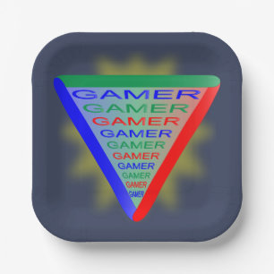 Ultimate Gamer 3 Gaming System Colors RGB Paper Plates